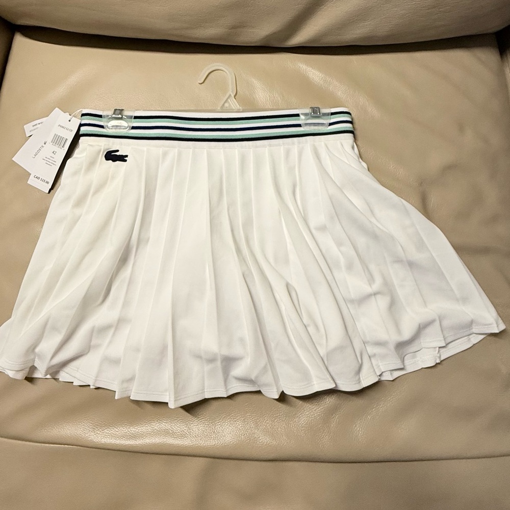 Lacoste Sport Women's White Pleated Tennis Skort -Brand new!